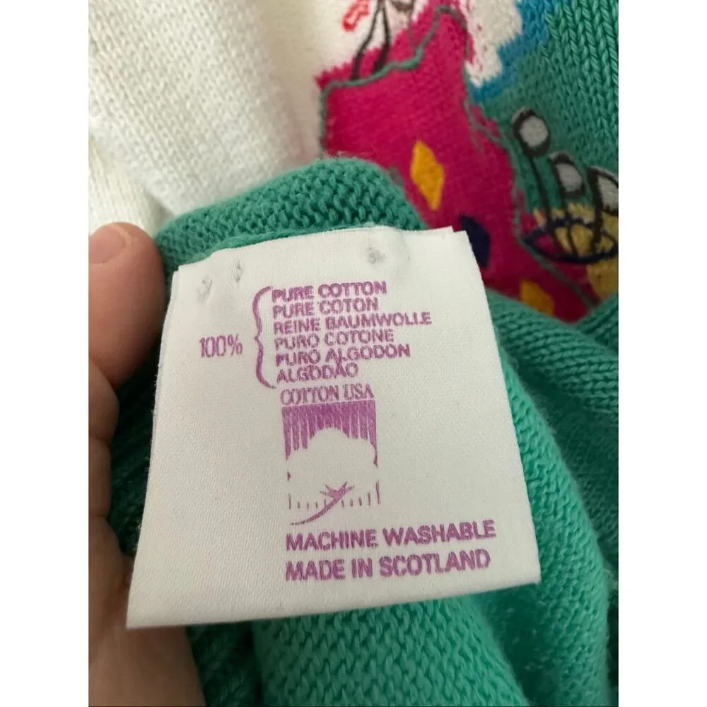 Vintage Pringle Scotland One Size Golf Sweater Pullover Cotton